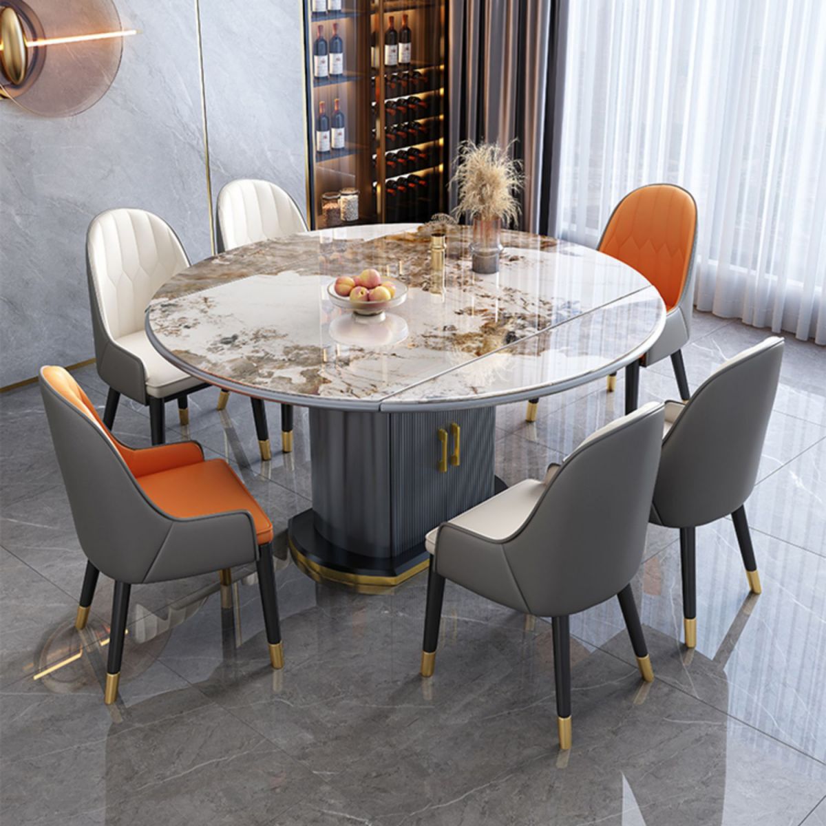 Round Stone Dining Table Traditional Luxury Drop Leaf Trestle Dining Table