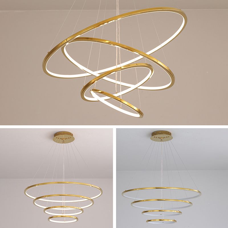 Luces colgantes colgantes de múltiples anillos