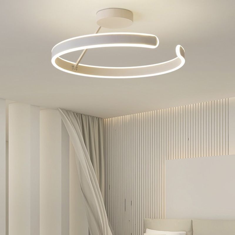 Modern Ceiling Light LED White Shaded Flush Mount Lighting for Foyer