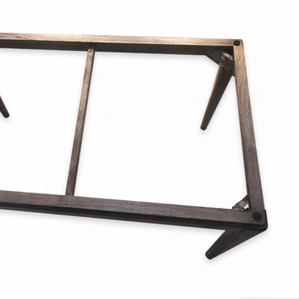 Rectangle Shape Mid-Century Dining Table Fixed Table with Marble
