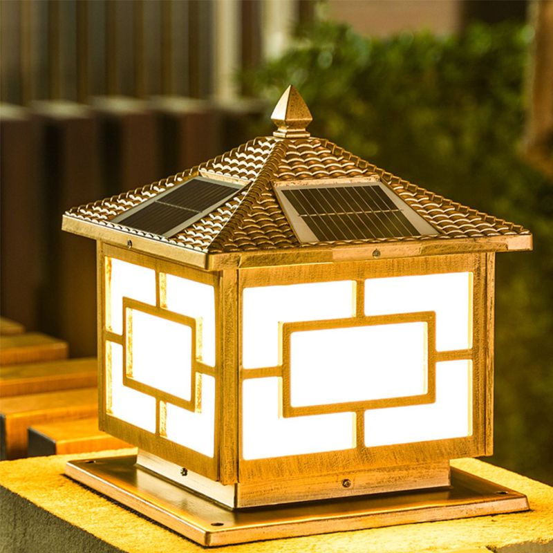 Modern LED Pillar Light Creative Solar Lighting Fixture for Garden