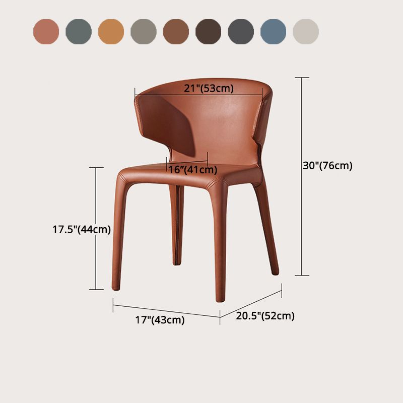 Silla de comedor con respaldo mate y respaldo de cuero para el hogar, estilo diseñador