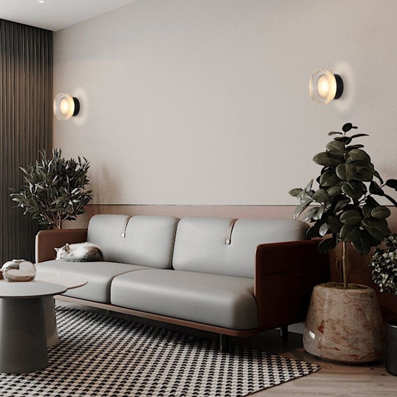 Geometric Wall Lighting Simplicity Acrylic 1 Light Wall Sconces in Clear