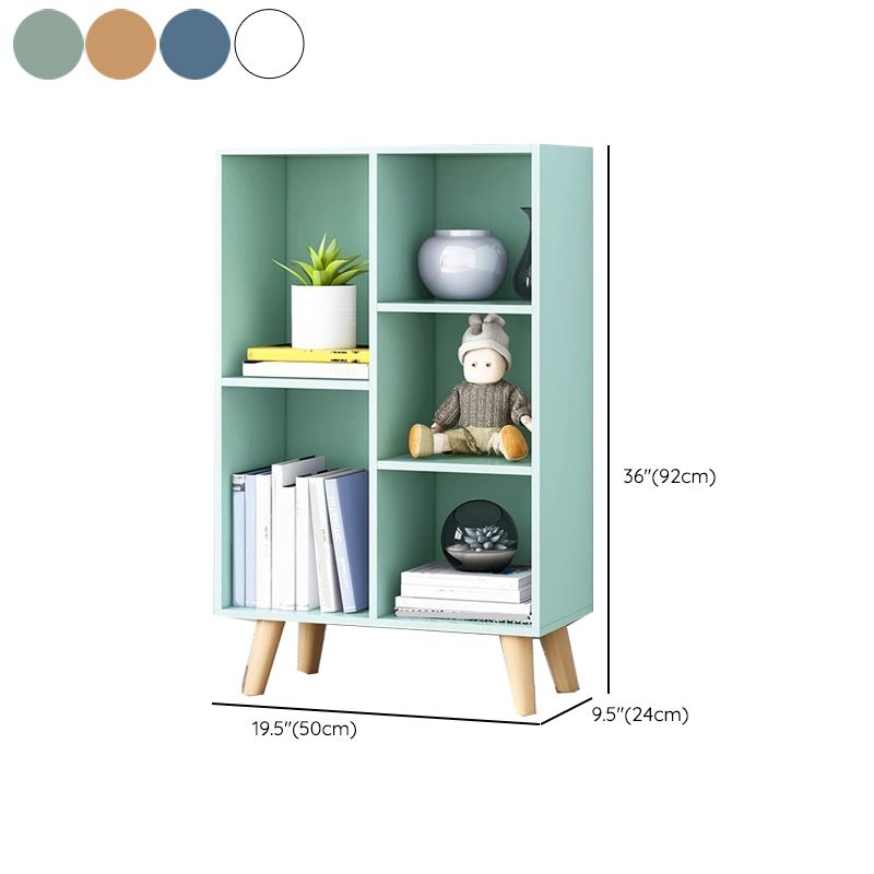 Standard Engineered Wood Bookcase Contemporary Closed Back Bookshelf