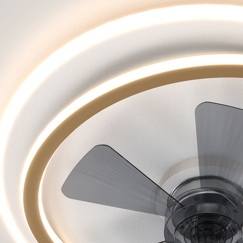 Weißer und goldener geometrischer Lüfter Licht Nordic Style LED Metal Semi Flush Deckenleuchte
