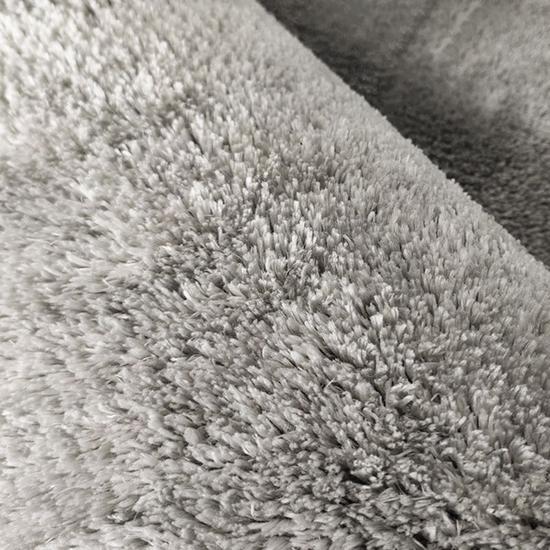 Grey Modern Carpet Blended Solid Color Carpet Washable Carpet for Living Room
