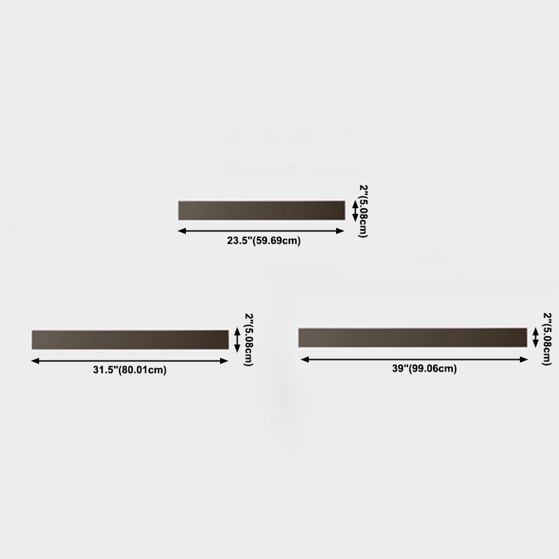 Muro di tonalità lineare Luce moderna MODER SEMPLICE 1 Fun a supporto per la parete della testa in nero