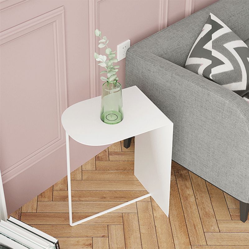 Rustic Sofa Side Accent Table Metal Abstract Living Room Accent Side Table