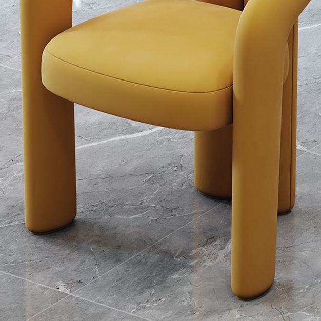 Designer Style Velvet Meeting Room Arm Chair Open Matte Finish Dining Chair