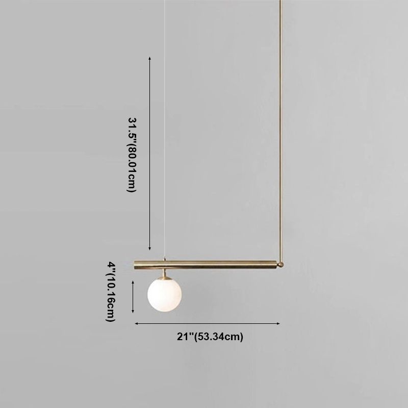 Sphere Island Lights Modernismus Glas Anhänger Licht in Gold für Esszimmer