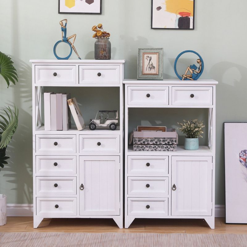 Coastal Combo Dresser Solid Wood Storage Chest Dresser for Bedroom