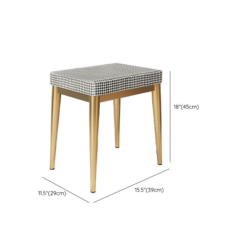Solid Color Flannel Standard Stool Modern Simple Rectangular Upholstered Stool