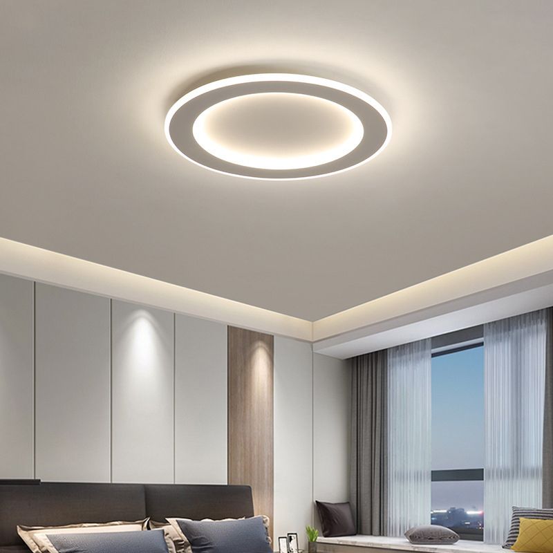 LED Ceiling Light White Round Ceiling Mount Light with Acrylic Shade for Bedroom
