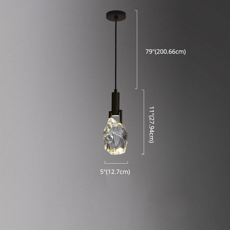 Shaded Bedroom Ceiling Hung Fixture Crystal Minimalist Style Ceiling Pendant Light