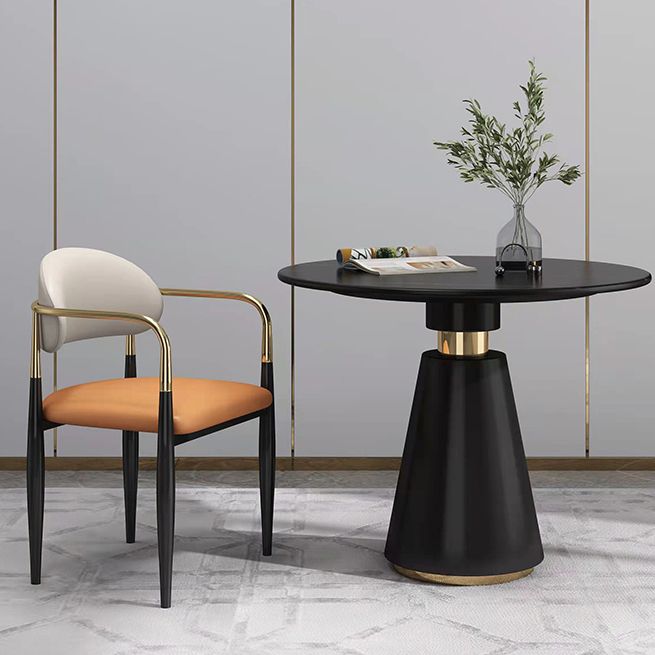 Sintered Stone Dining Table Modern Dining Room Table with Pedestal Base