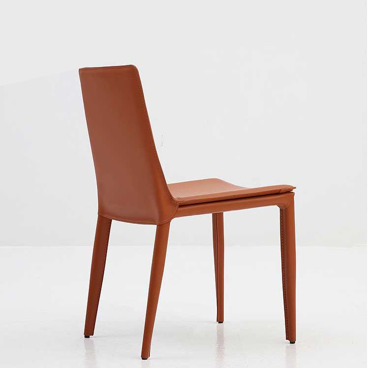 Sillas de comedor de cuero modernas Silla de comedor sin brazos para uso en restaurantes