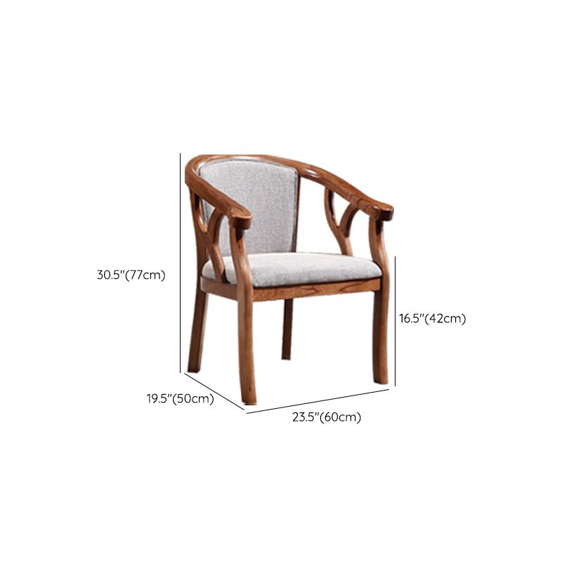 Traditional Style Dining Chair Solid Wood Arm Chair for Kitchen