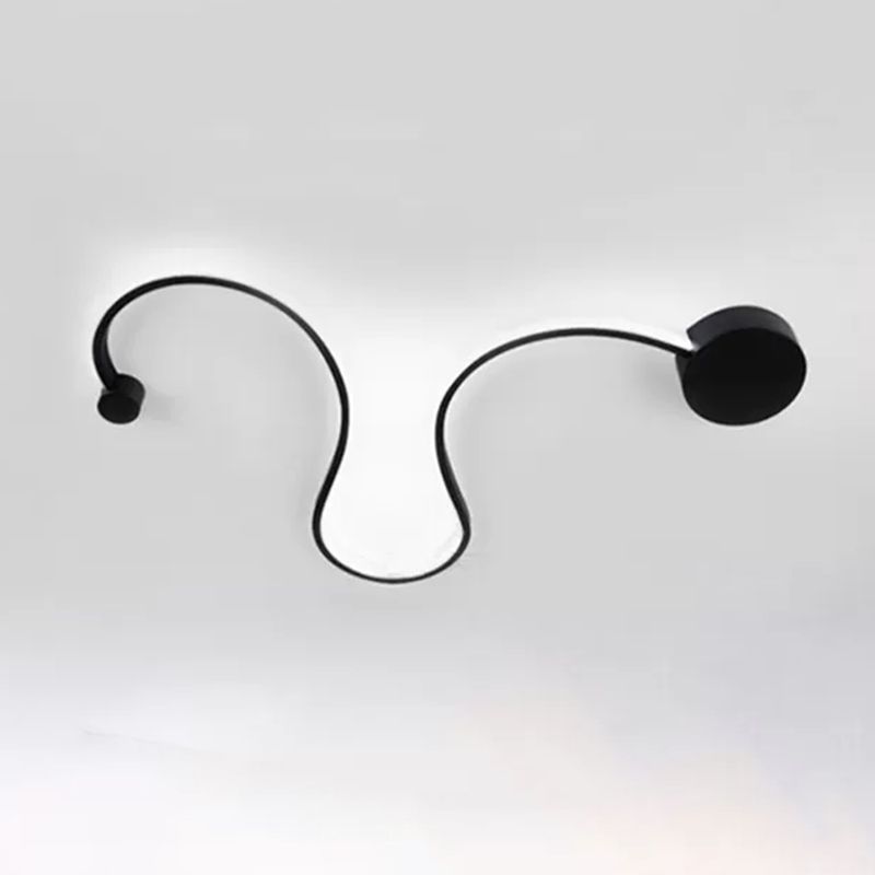 Curve Sconce Light Fixture Modern Minimalist Style Acrylic 1 Light Sconces