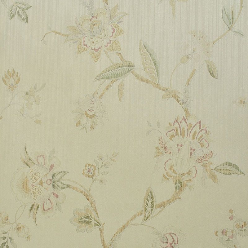 Flower and Bird Wall Decor in Soft Yellow Non-Woven Fabric Wallpaper for Home, 31' x 20.5"