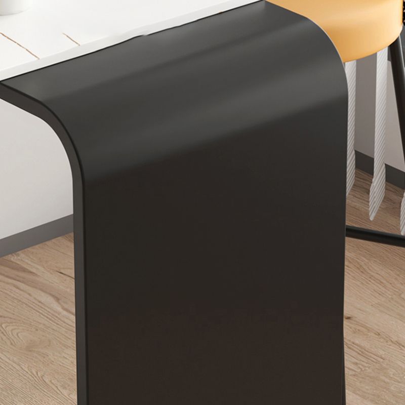 Modern Style Stone Rectangle Bar Height Pub Table for Living Room