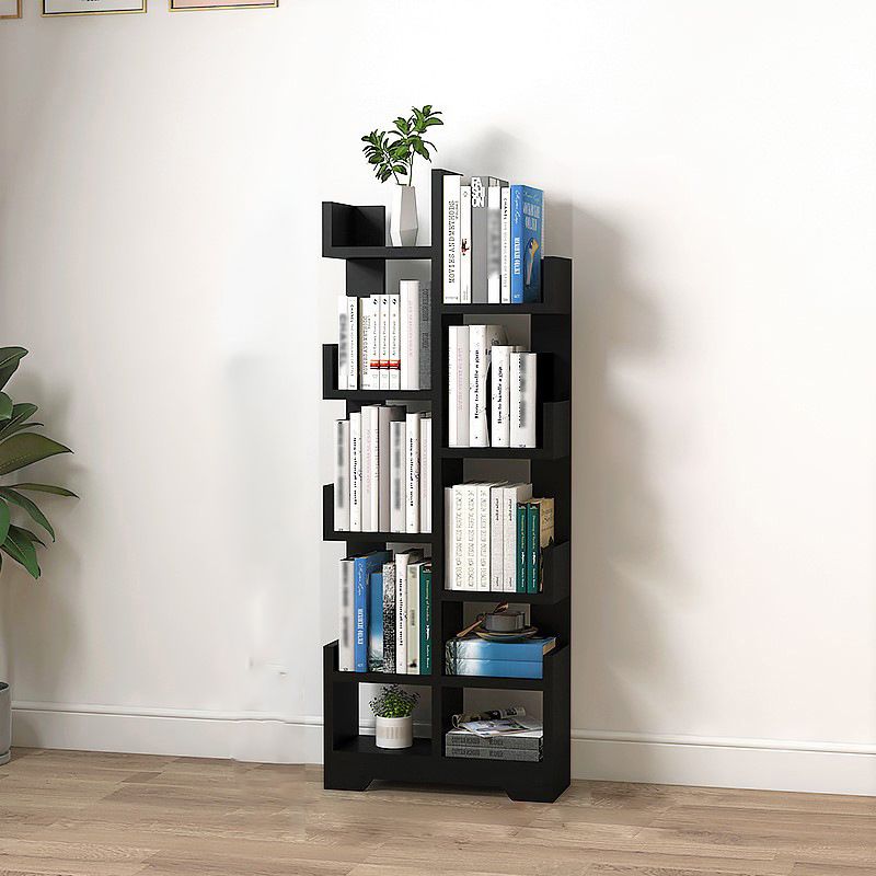 Scandinavian Manufactured Wood Geometric Bookshelf Vertical Open Bookshelf