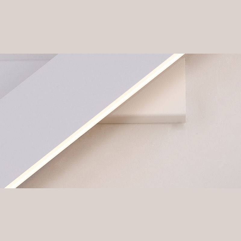 Lámpara de pared giratoria de LED creativo moderno apliques de pared rectangular de aluminio con sombra acrílica