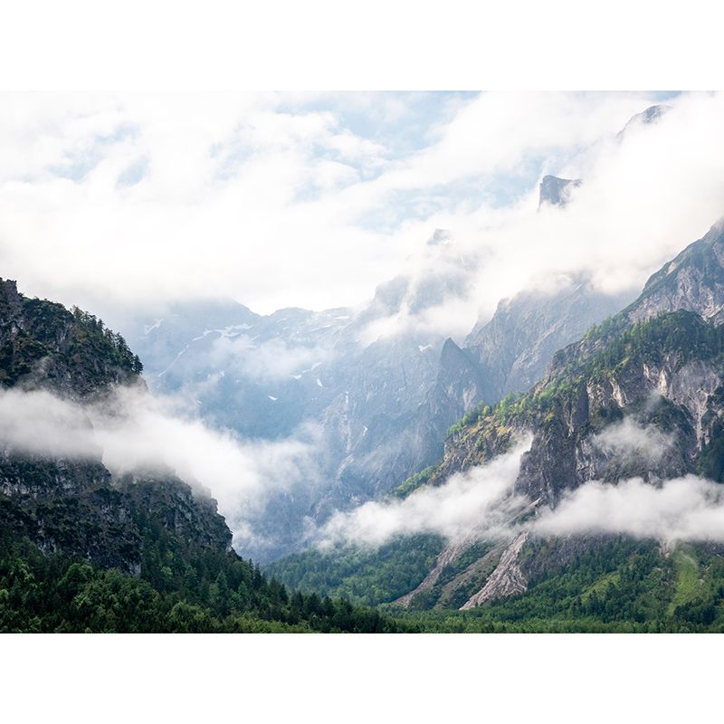 Mountain View Mural for Home Decor Contemporary Wall Art, Personalized Size