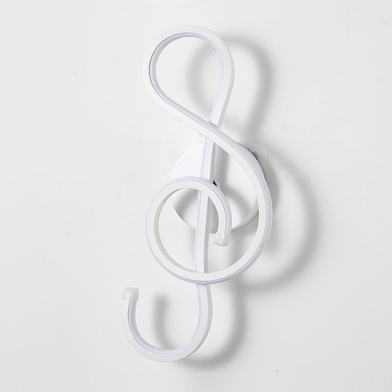 Geometric Wall Light Fixture Modern Metal 1 Light in Black/White