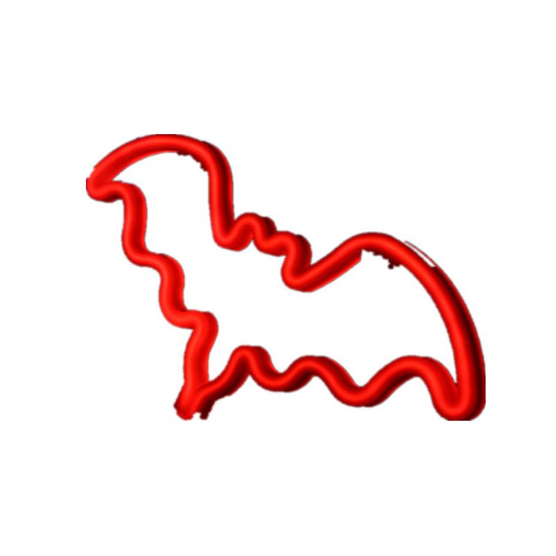 Lampada per batteria di plastica contemporanea a forma di night a forma di pipistrello bianco.