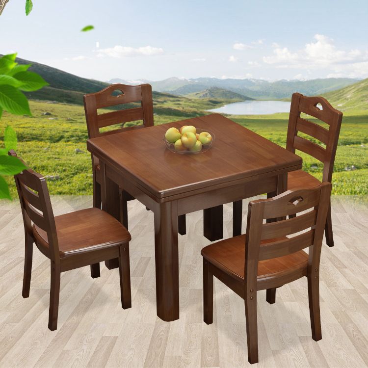 Industrial Quadratbrauner Esstisch Massivholz Standard Esstisch für Küche