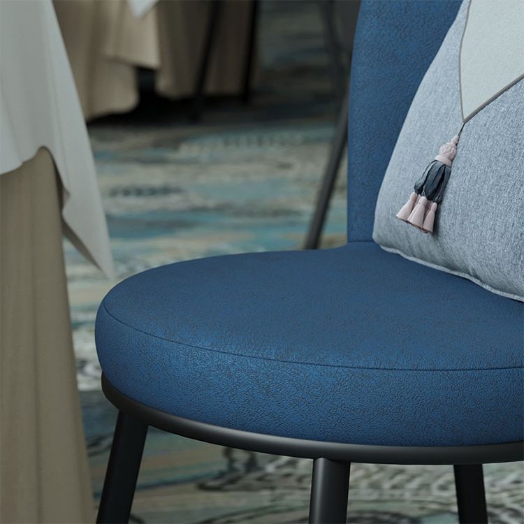 Contemporary Leathaire Restaurant Arm Chair Matte Finish Open Dining Chair