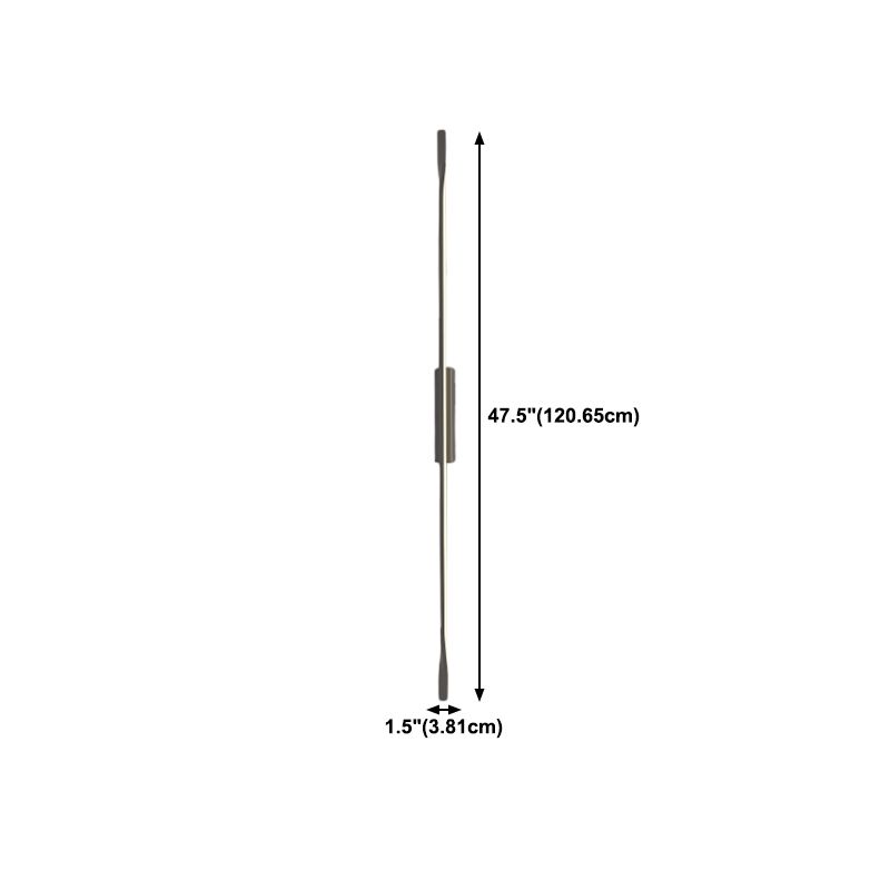 Linear Shape Metal Wall Light Modern Style Multi Lights Wall Mounted Light in Black