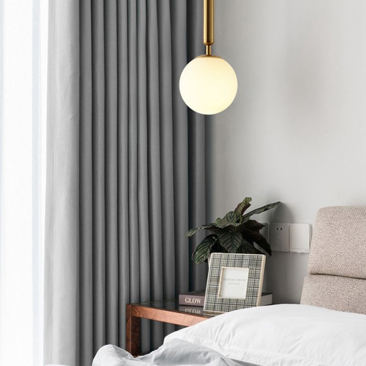 Spherical Pendant Lighting Fixture Simplicity Style Glass Hanging Light for Bedroom