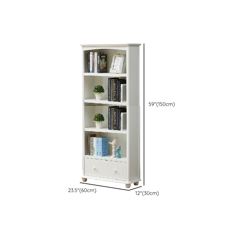 Closed Back Standard Bookshelf Engineered Wood Modern Bookcase