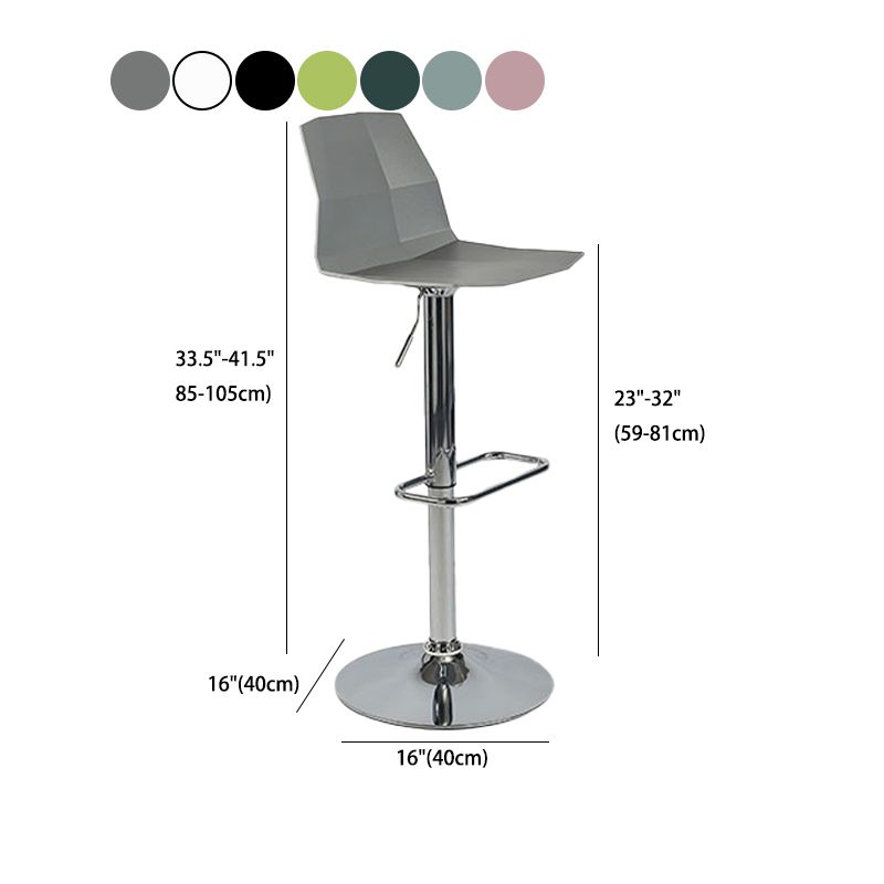 Modern Adjustable Dining Stool Plastic Footrest Counter Stool with Swivel