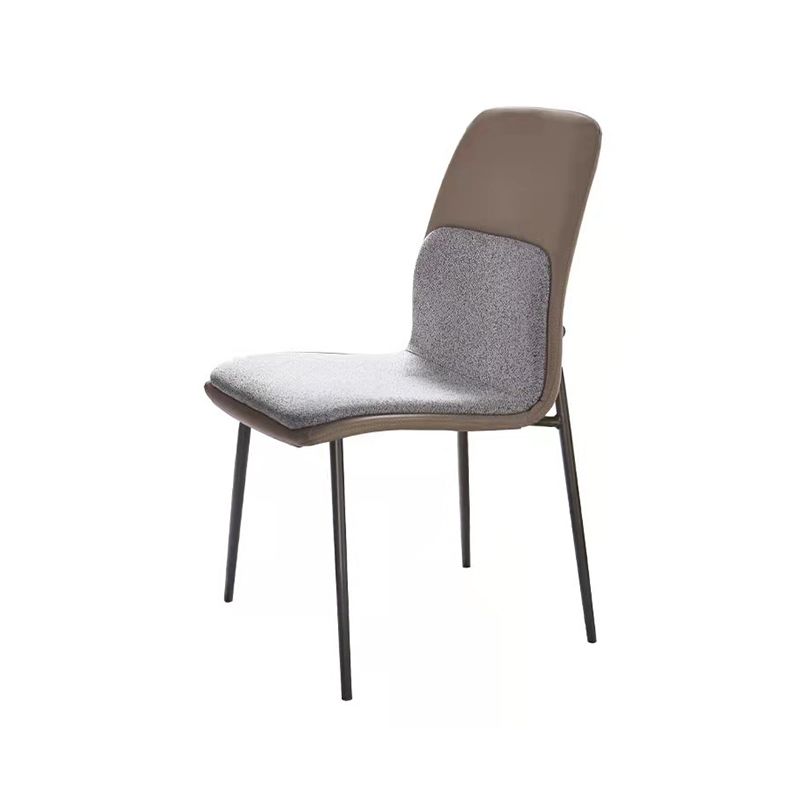 Contemporary Kitchen Dining Side Chair Upholstered Dining Chair with Metal Legs