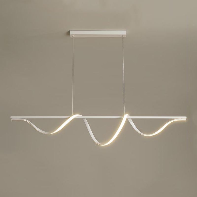 Modern Single White Kitchen Island Lighting LED Island Pendant Lighting