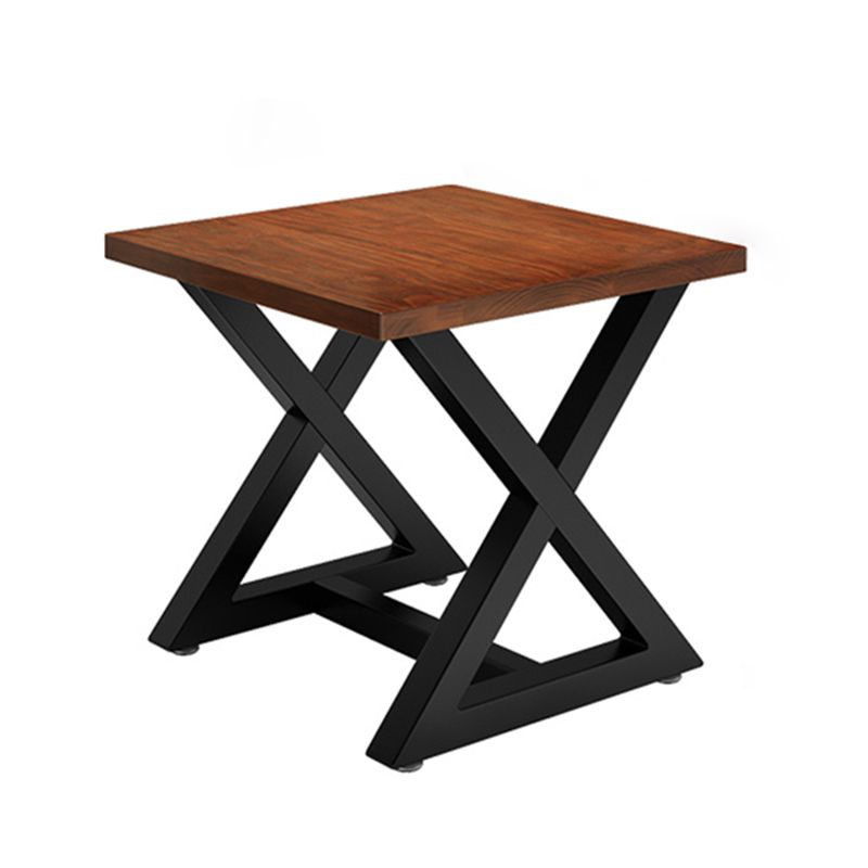 Tavolo da cucina in legno solido industriale tavolo da cavalletto quadrata marrone per sala da pranzo