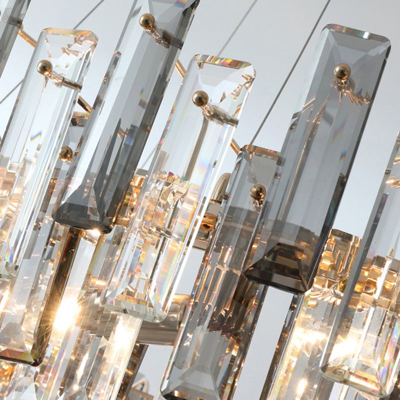 Luci d'isola geometrica cristallina Modern Lampadella 7 illuminazione isola luminosa in oro