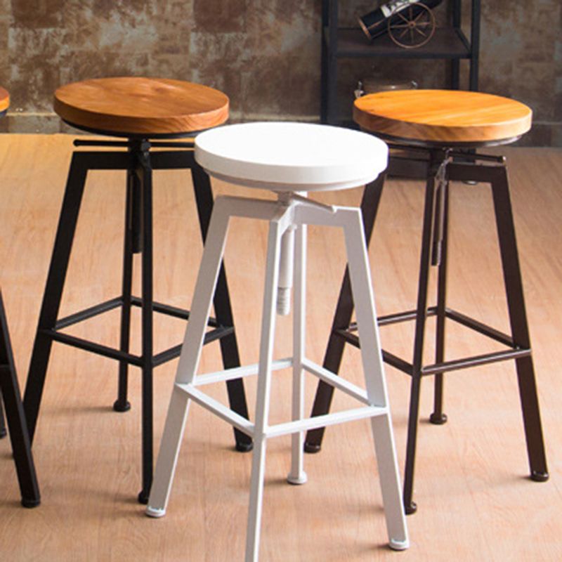 Industrial Metal Counter Height Stools Bar Footrest Stool for Indoor