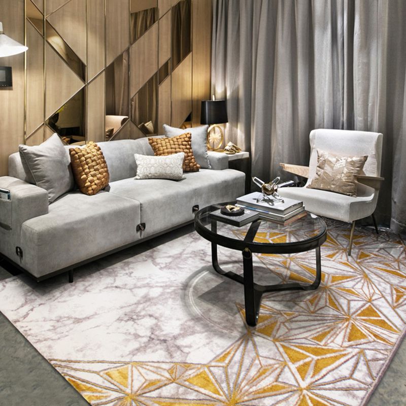 Multicolor Abstract Pattern Rug Rayon Chinese Area Rug Pet Friendly Easy Care Washable Carpet for Room