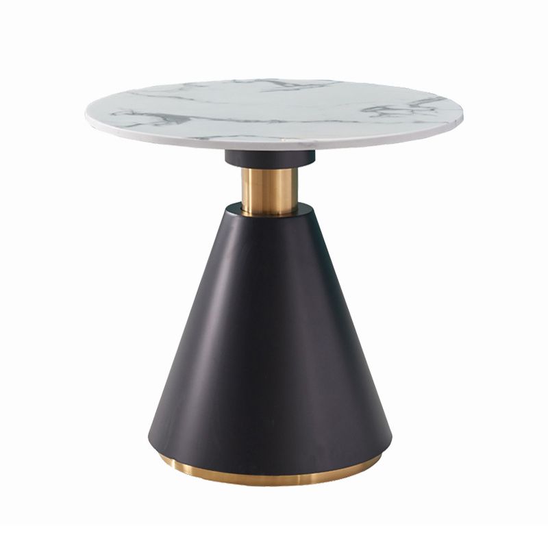 Metal Traditional Luxury Round Table Pedestal Dining Table for Dining Room