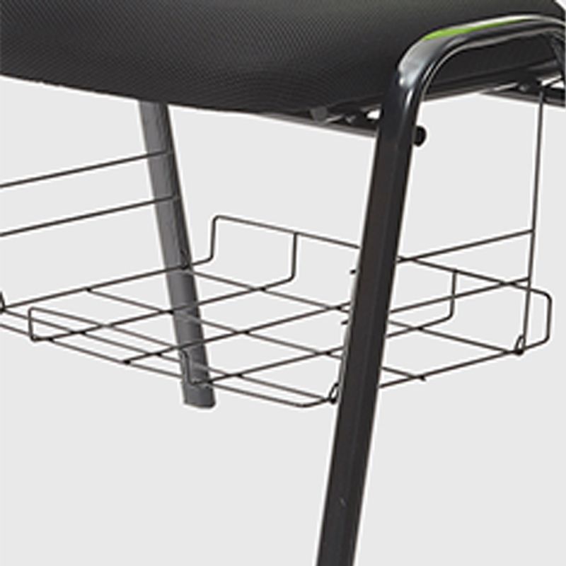 Mesh Desk Chair Low Back No Wheels Fixed Arms Conference Chair