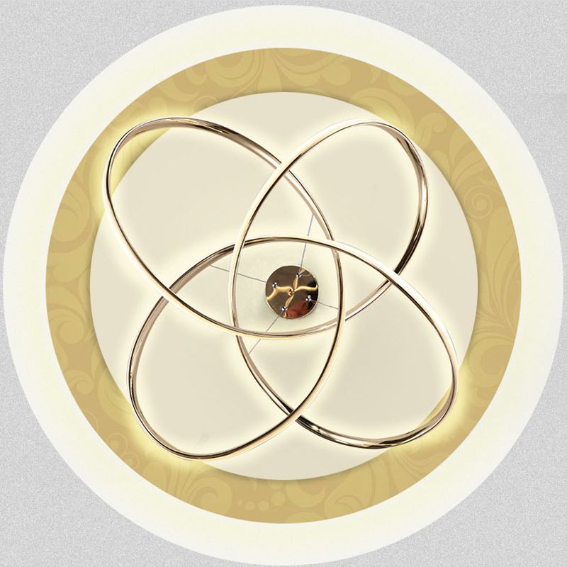 Modern Simplicity Spiral LED Chandelier Light Fixtures Metallic Hanging Pendant Lights for Restaurant