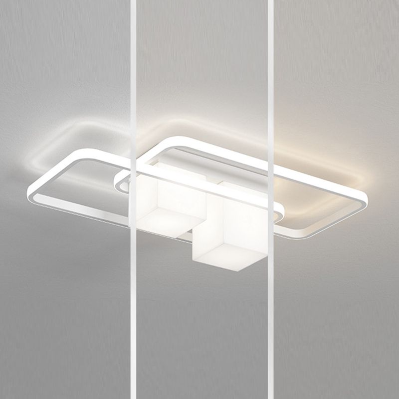 Modern Ceiling Lighting Metal and Acrylic Flush Mount Fixture for Bedroom