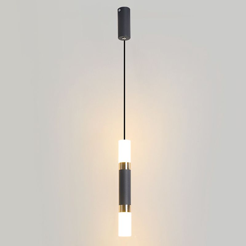 Eigentijdse LED 1-licht plafond hanger licht acryl lineaire hangende lamp voor woonkamer