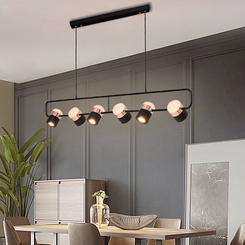 Contemporary Style Cylinder Island Lights Metal Island Pendant Lights