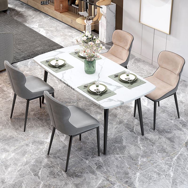 Silla tapizada con respaldo interior contemporáneo del comedor del metal del sillón