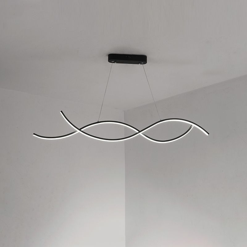 Luci a sospensione dell'isola dei viticci moderni fluidi di illuminazione il lampadario metallico per il ristorante