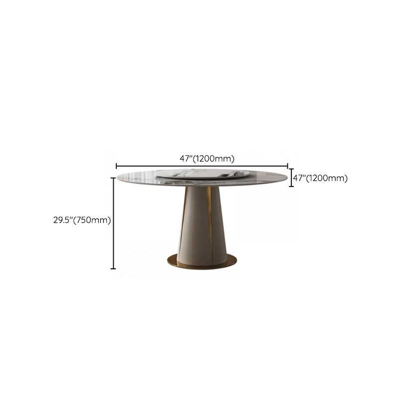 Kitchen Stone Round Dining Table Dining Room Pedestal Dinner Table
